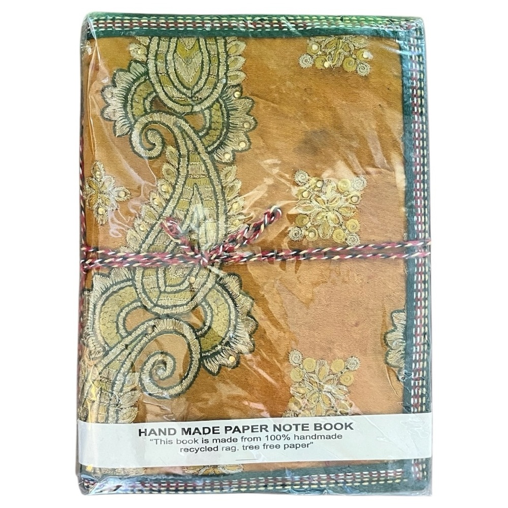 Handcrafted Sari Silk Journal · Tree-Free Paper · Zero Waste · Living Ritual